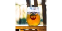 Hibou - Coupe, verre ou verre de bière "Yé où l'party / Just hanging around" *PERSONNALISABLE*